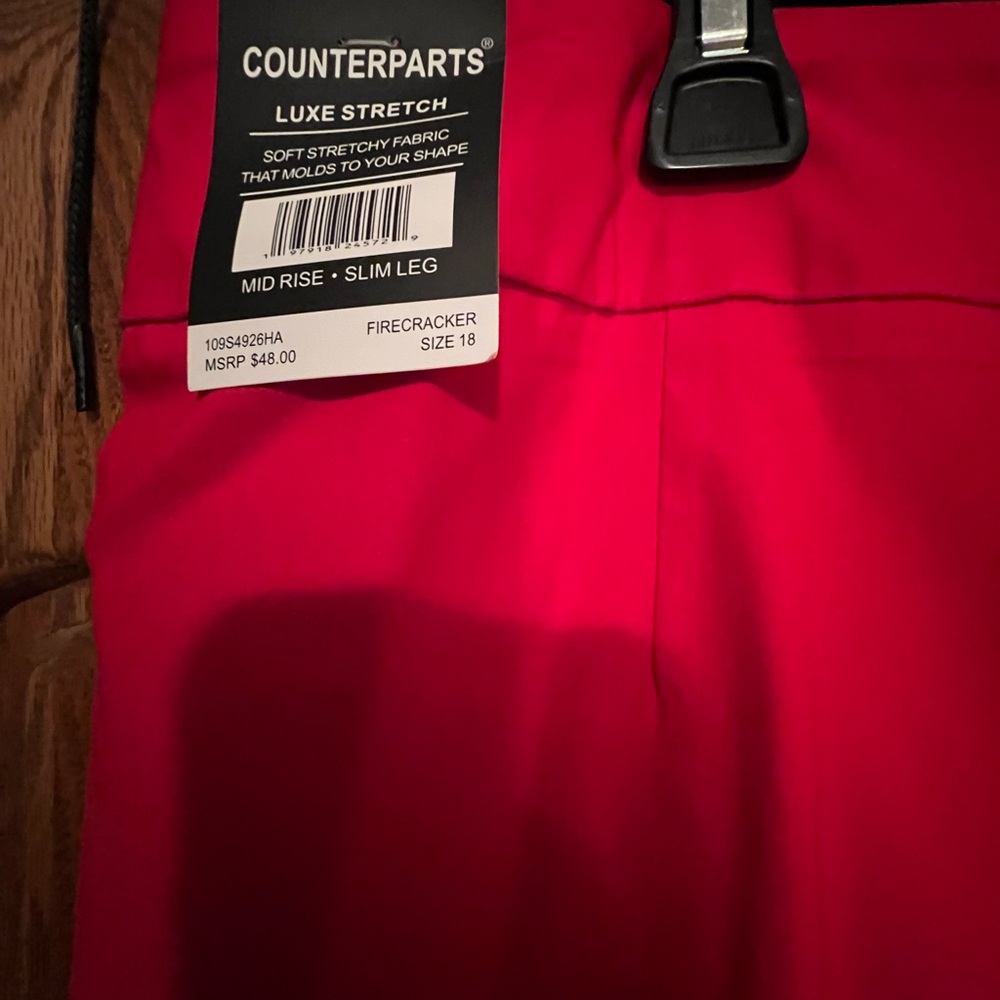 Counterparts Women's Vibrant Red Skinny Leg Pants - Picture 3 of 4